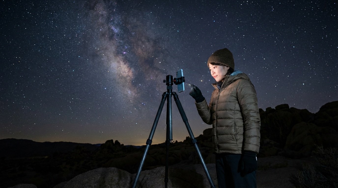 スマホで星空を撮影